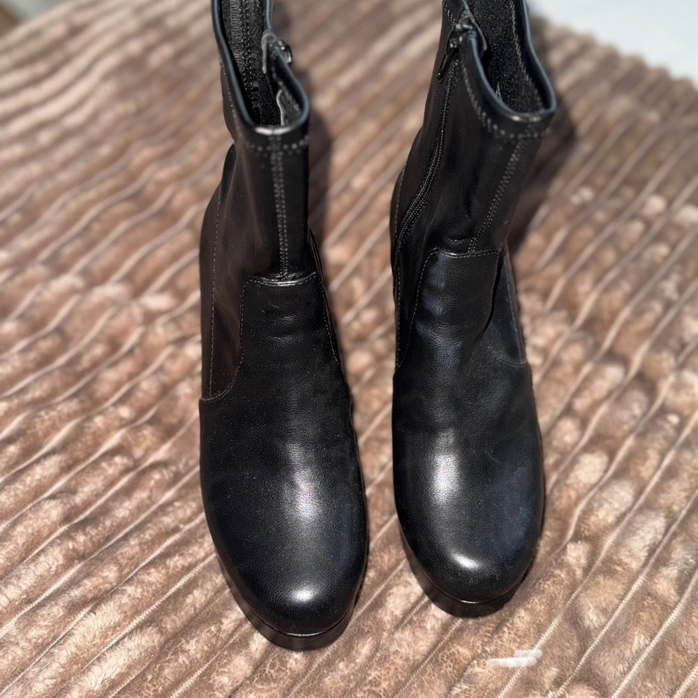 Madden Girl Black Ankle Booties with Side Zipper